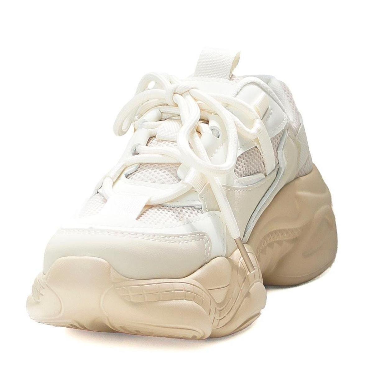 TÊNIS CHUNKY BRANCO E NUDE BETINA C 30520 0001 0002 ANACAPRI