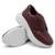 Tenis Chunky Feminino Sola Alta sem Cadarço Liso com Tira Autocolante - Vinho