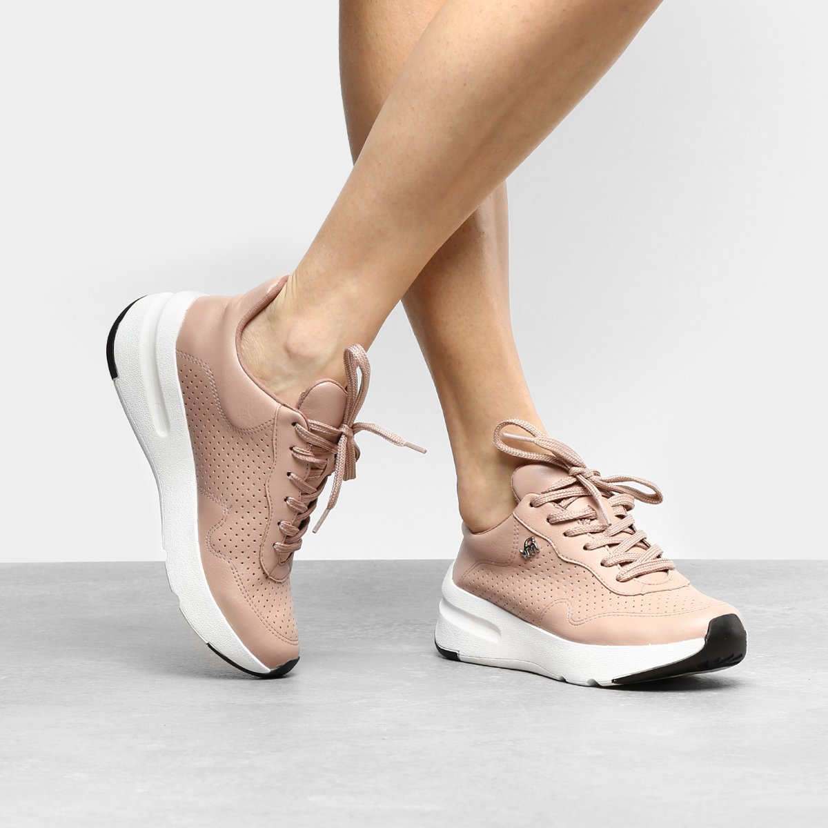 Tênis Chunky Via Marte Dad Sneaker Furinhos Feminino - Rosa | Netshoes