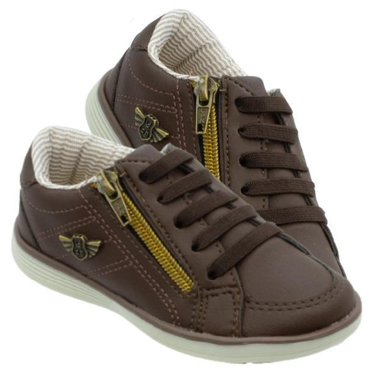Tênis Clássico Infantil Masculino Solado Fino Flexível Marrom - Café |  Netshoes