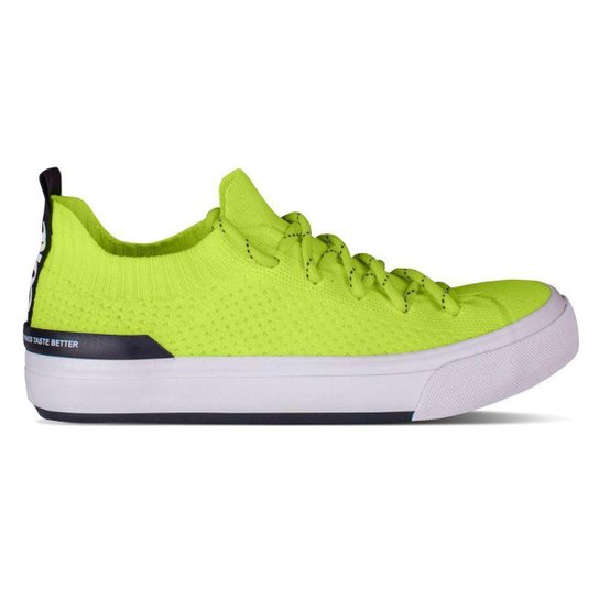 Tênis Coca Cola Atlanta Knit Amarelo Neon Feminino Amarelo+Verde