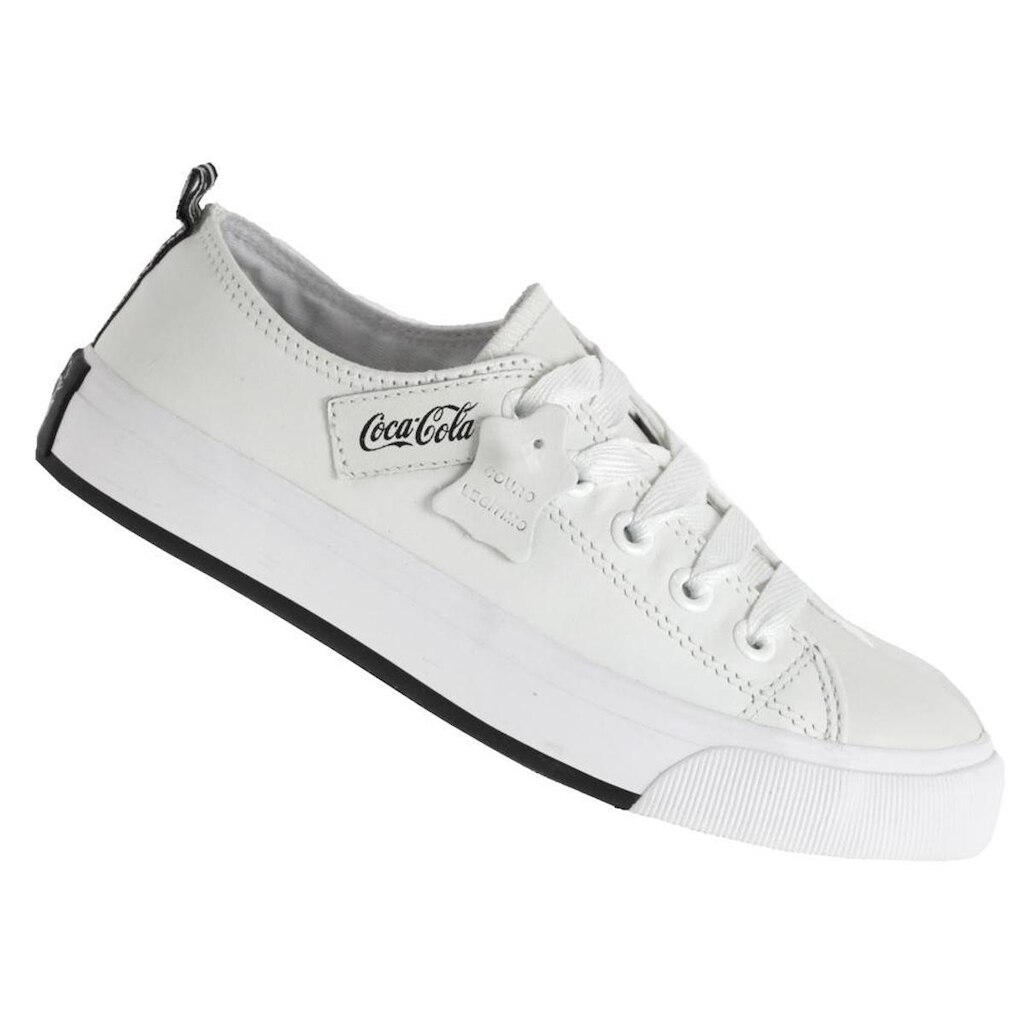Tênis Coca Cola Atlanta Leather Coke Branco - Feminino - 34 - Branco