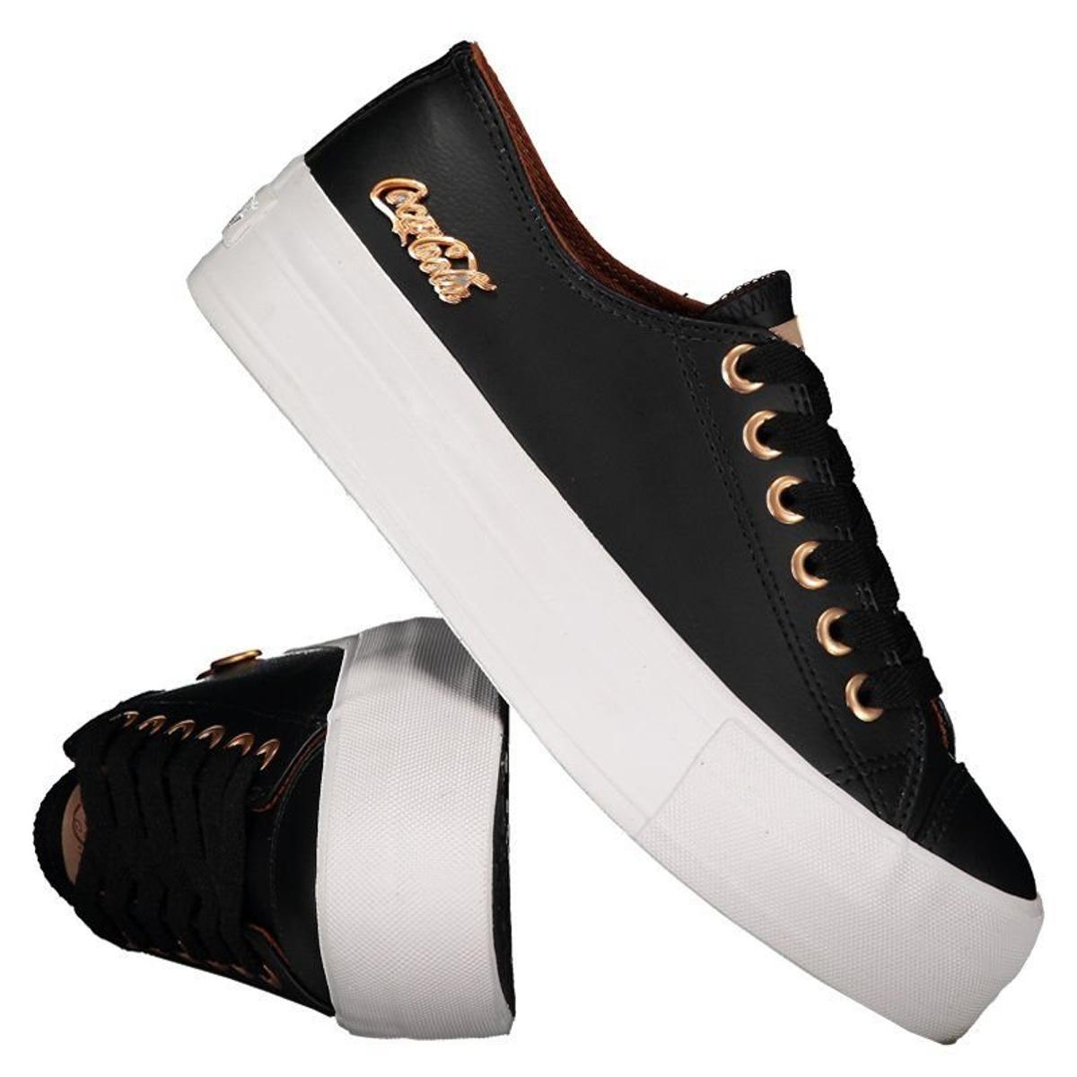 Tênis Coca Cola Basket Floater Plataforma Feminino - Preto+Branco | Netshoes