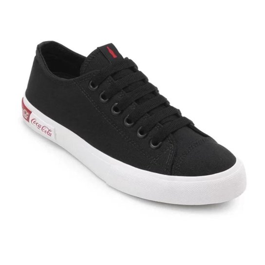 Tênis Coca Cola Blend Basic Unissex Preto - Preto Menor preço em Tênis Coca Cola Blend Basic Unissex Preto - Preto