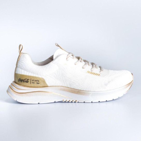 TENIS COCA-COLA CASUAL X-FLY FUTURE FEMININO- BRANCO/DOURADO 39 - Branco+dourado Menor preço em TENIS COCA-COLA CASUAL X-FLY FUTURE FEMININO- BRANCO/DOURADO 39 - Branco+dourado