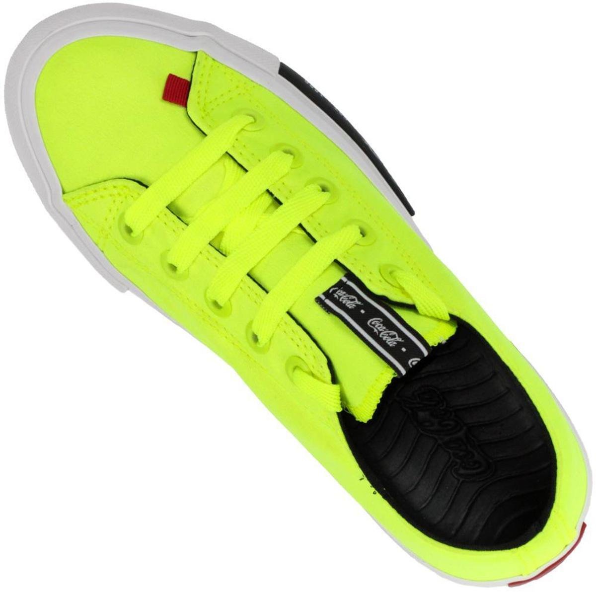Tênis Coca Cola Daytona Amarelo Neon Feminino 37 Amarelo