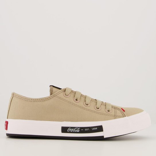Tênis Coca Cola Daytona Feminino Caqui - Bege Menor preço em Tênis Coca Cola Daytona Feminino Caqui - Bege