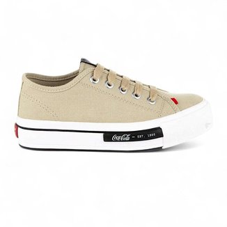 Tênis Coca Cola Daytona Plataforma Canvas Feminino