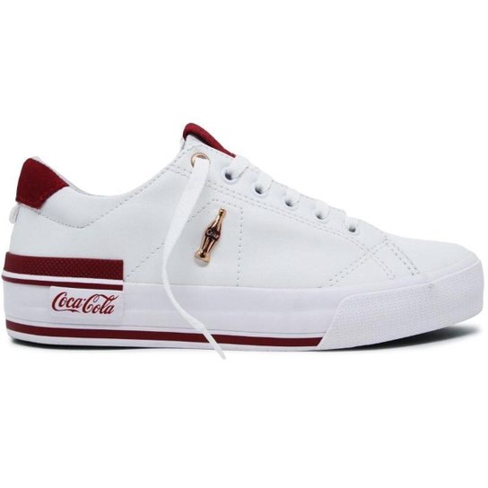 Tênis Coca-Cola Feminino Leblon Town /Vermelho - Branco Menor preço em Tênis Coca-Cola Feminino Leblon Town /Vermelho - Branco