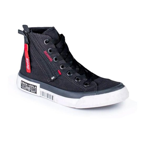 Tênis Coca-Cola Feminino Zipper Atlanta Wave - Preto Menor preço em Tênis Coca-Cola Feminino Zipper Atlanta Wave - Preto