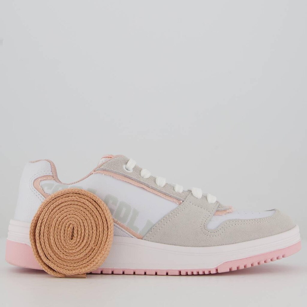 Tênis Coca Cola Fresh Feminino Branco e Rosa