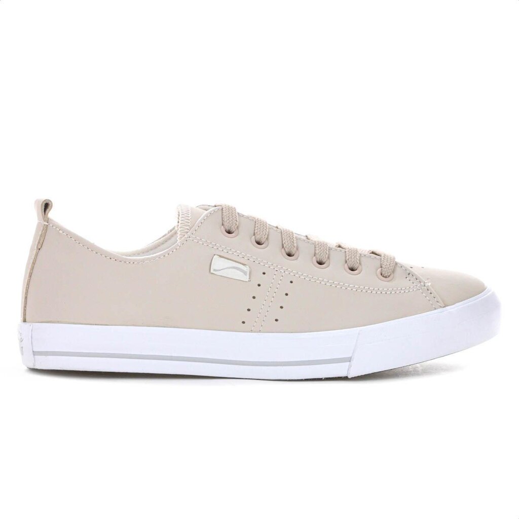 Tênis Coca Cola Isla Leather Bege - Feminino