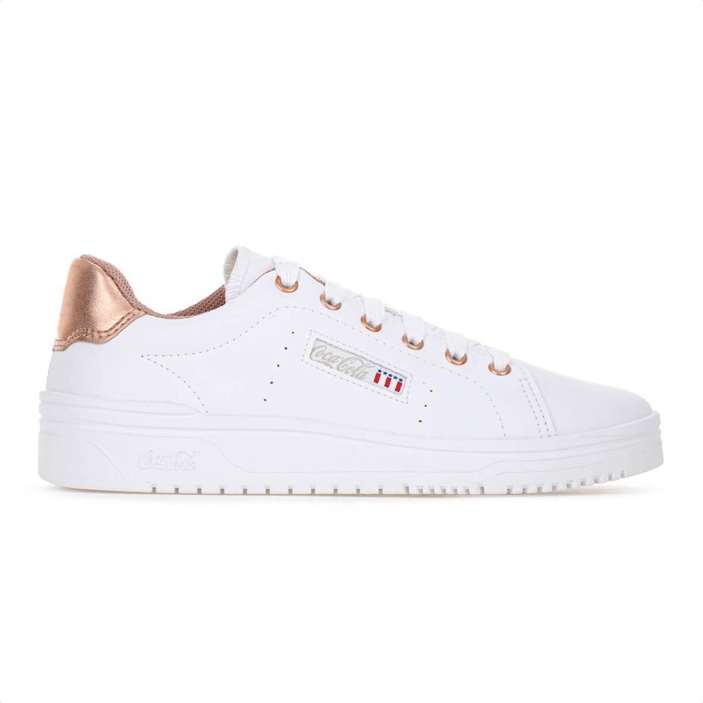 Tênis Coca Cola March Maverick Branco e Cobre - Feminino