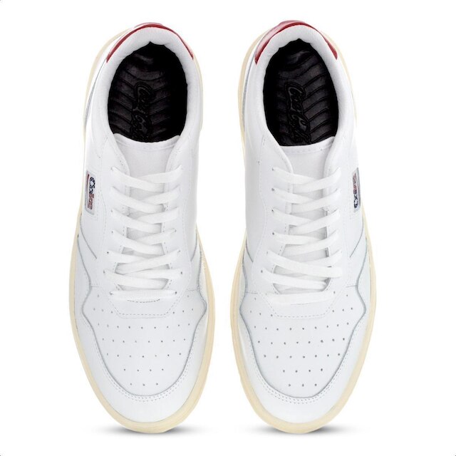 Tênis Coca Cola March Ray Leather Branco e Bege - Masculino