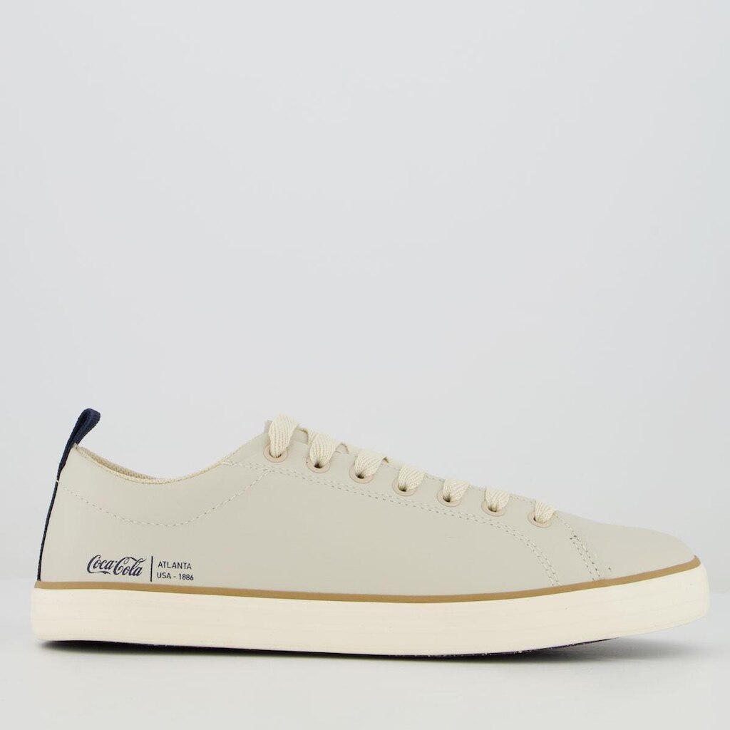 Tênis Coca Cola Nassau Leather Off White