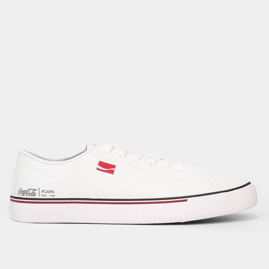 Tênis Coca-Cola Shoes Plain 2.0 Masculino - Branco Menor preço em Tênis Coca-Cola Shoes Plain 2.0 Masculino - Branco
