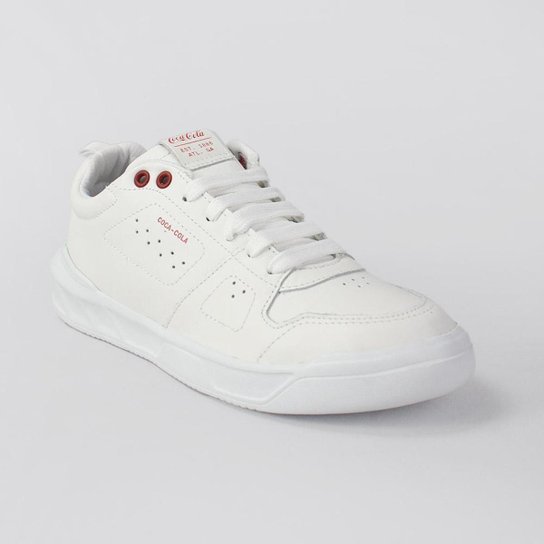 Tênis Coca Cola Soho Leather Branco - Branco Menor preço em Tênis Coca Cola Soho Leather Branco - Branco