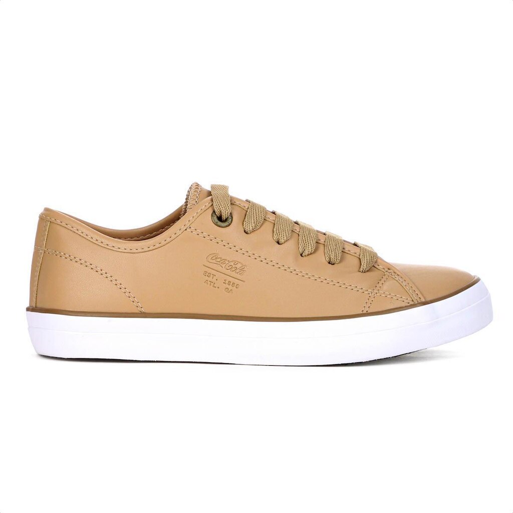 Tênis Coca Cola Stream Town Marrom Camel Claro - Feminino
