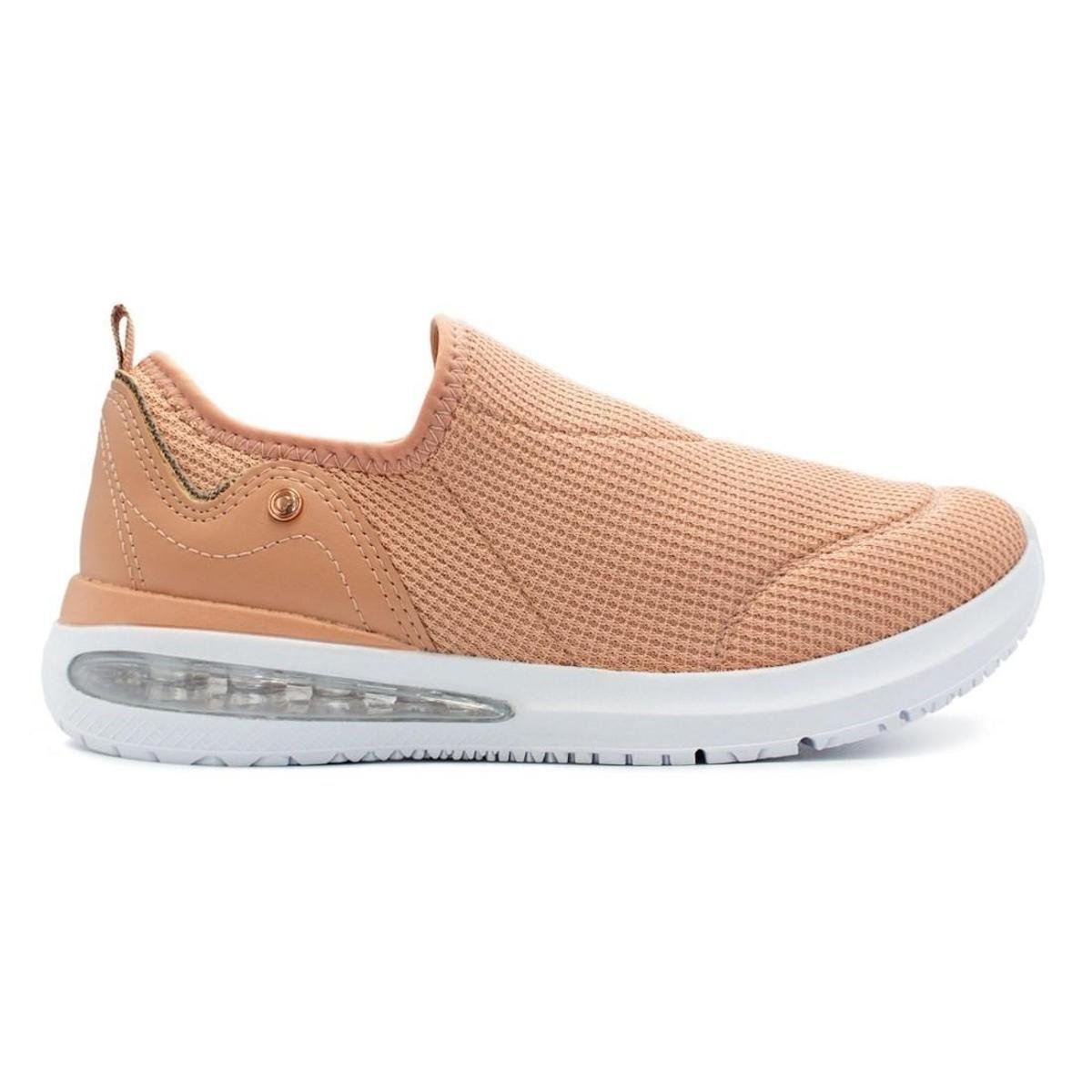 Tênis Comfortflex Feminino Walk Slip On Casual 24-48302 Rosa+