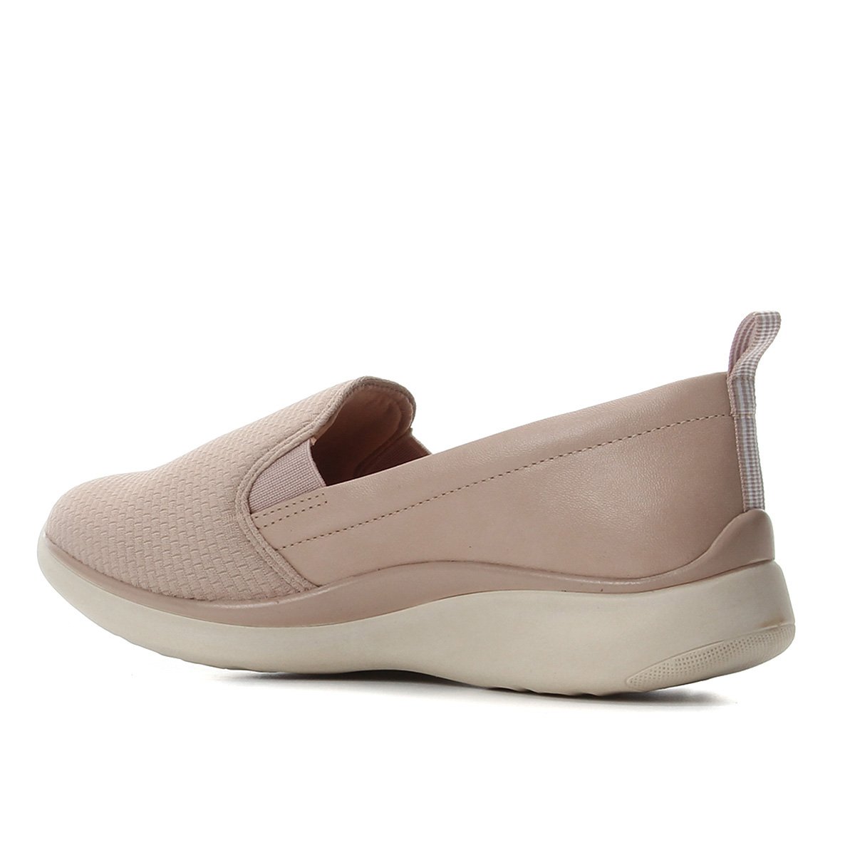 Tênis Comfortflex Slip On Lycra Feminino - Bege | Netshoes