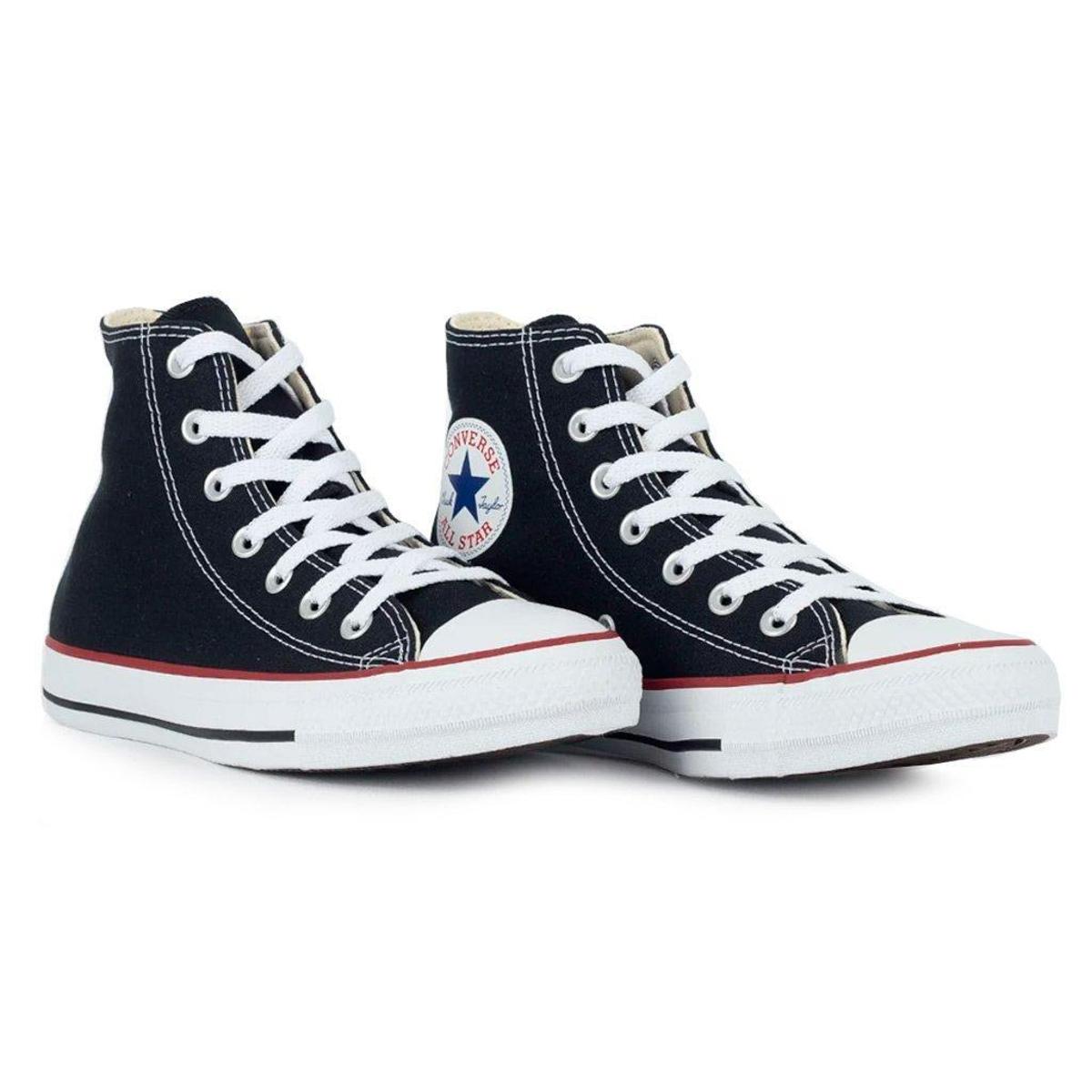 Tênis Converse All Star Cano Alto Chuck Taylor 0004 Original - Preto ...