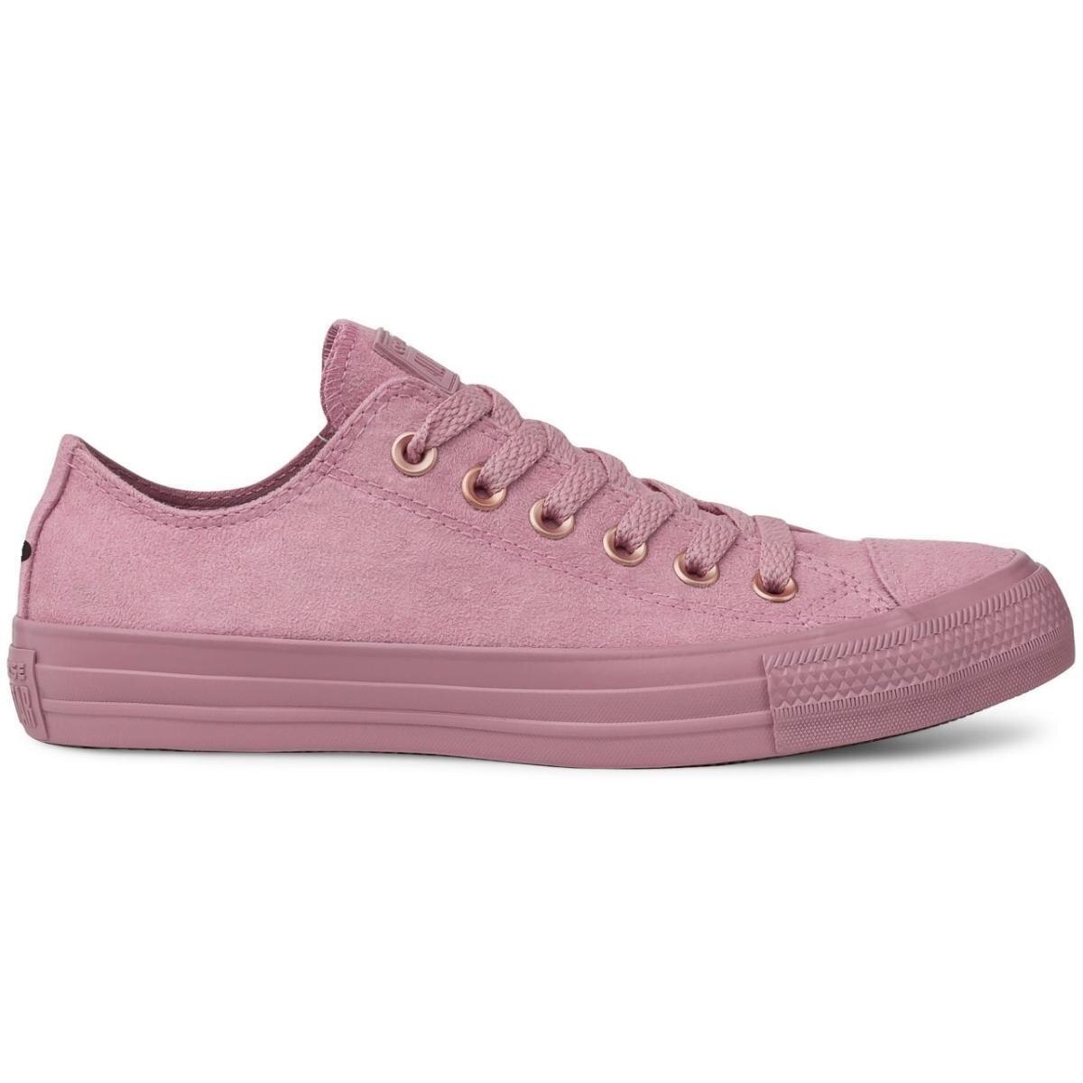 tenis all star couro rosa