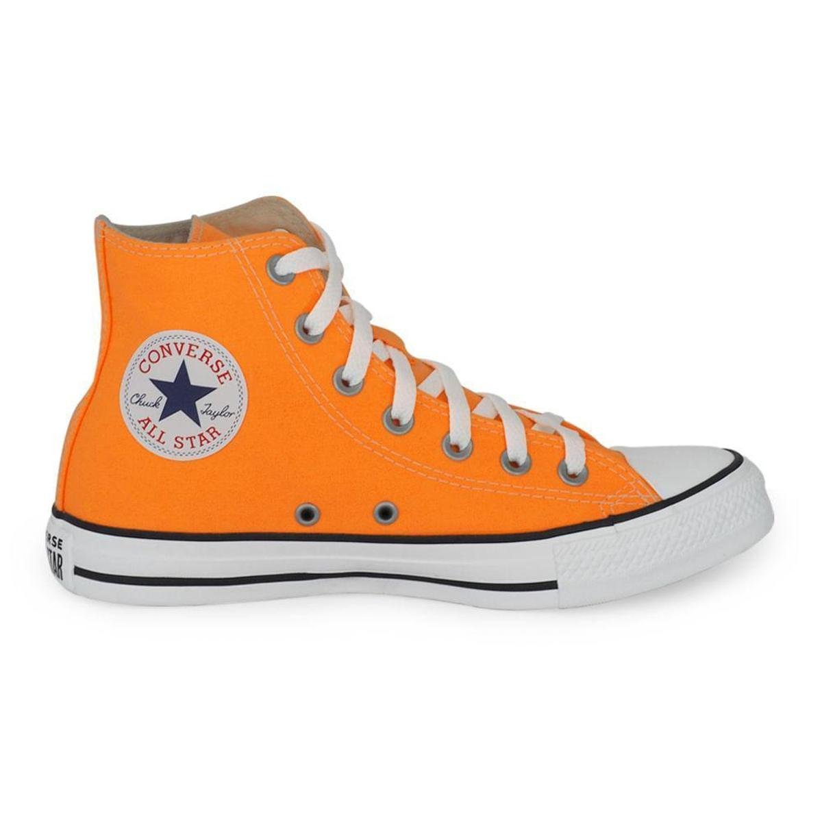 Tênis All All Star Cano Alto Laranja Cano Longo Tênis All Star