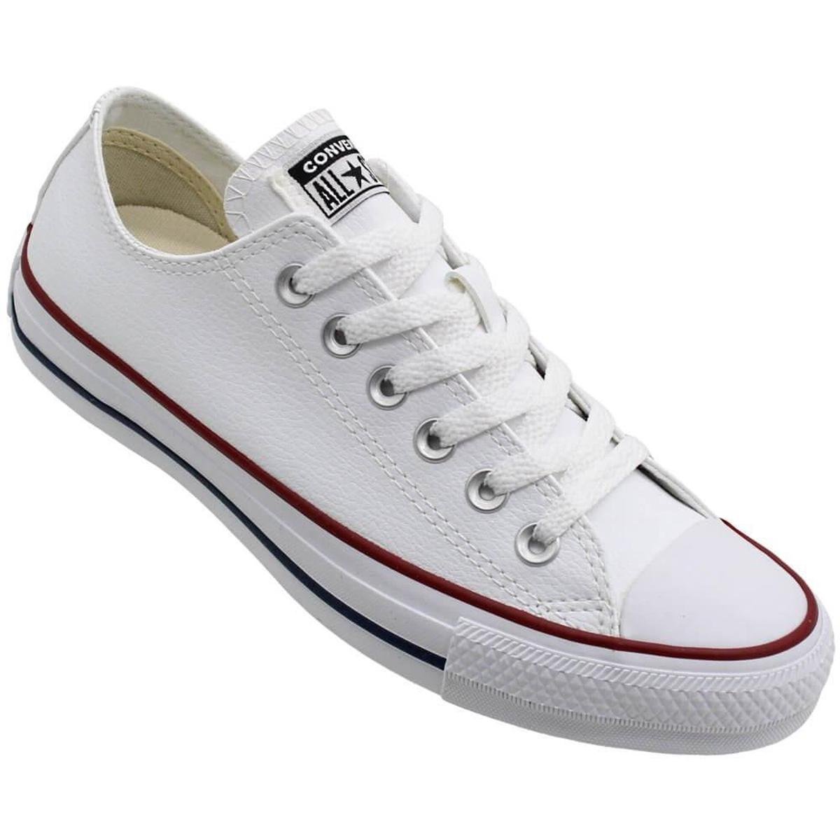 All Star Converse Couro Branco em promoção na Netshoes!
