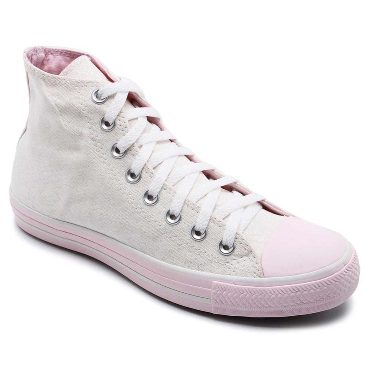 all star branco com rosa