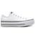 Tênis Converse All Star Chuck Taylor Plataforma Cano Baixo Sintético Feminino - Branco+Preto