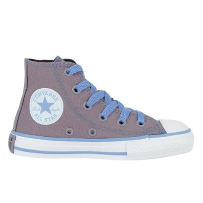 Tênis Converse All Star Chuck Taylor Side Zip HI Infantil - Cinza