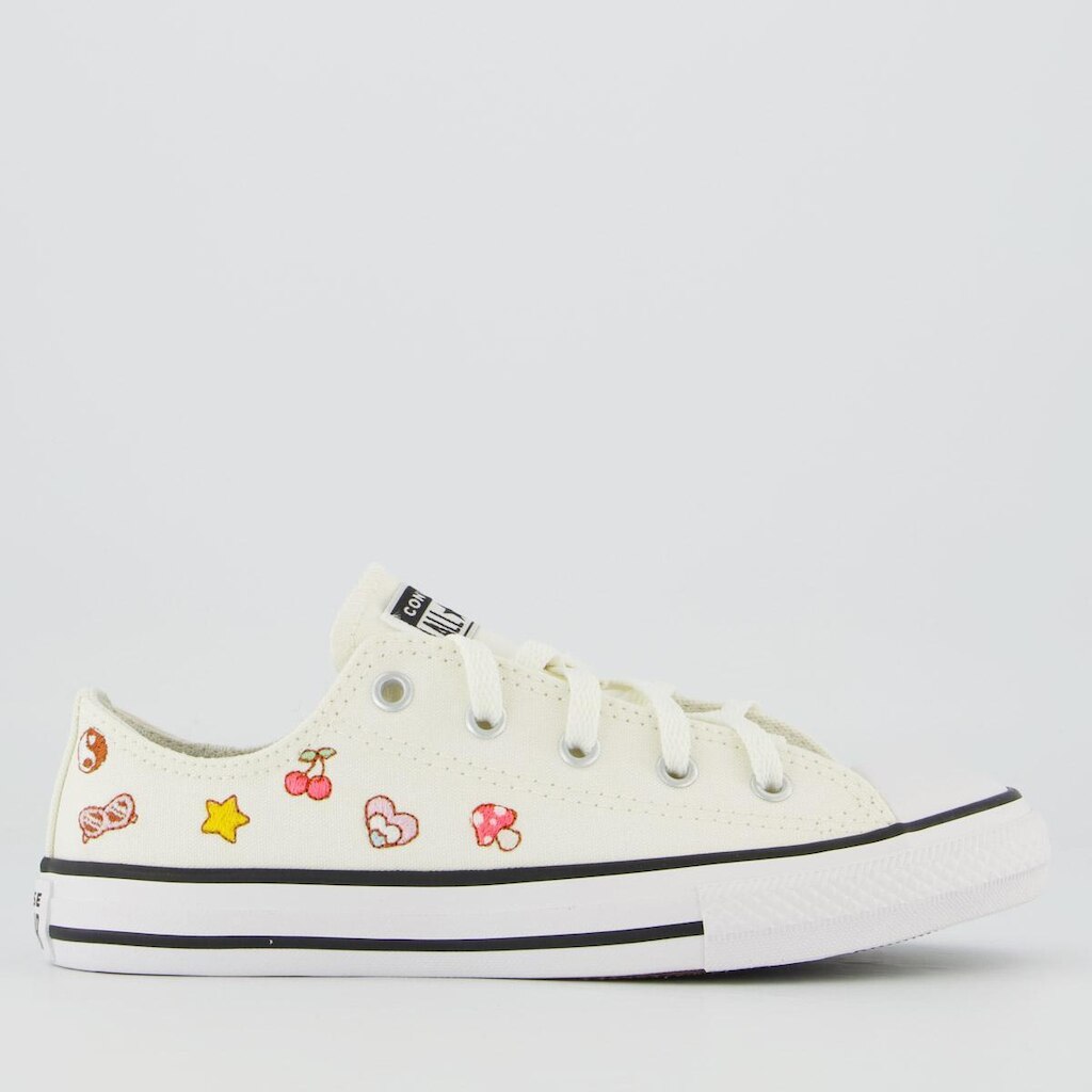 Tênis Converse All Star CK Stikers Juvenil Branco