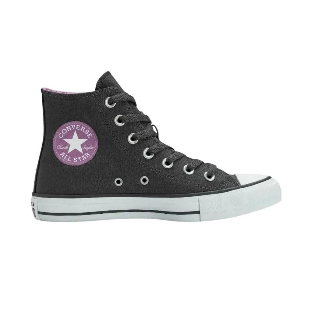 Tênis Converse Chuck Taylor All Star Canvas+1 - Cano Alto - Cinza