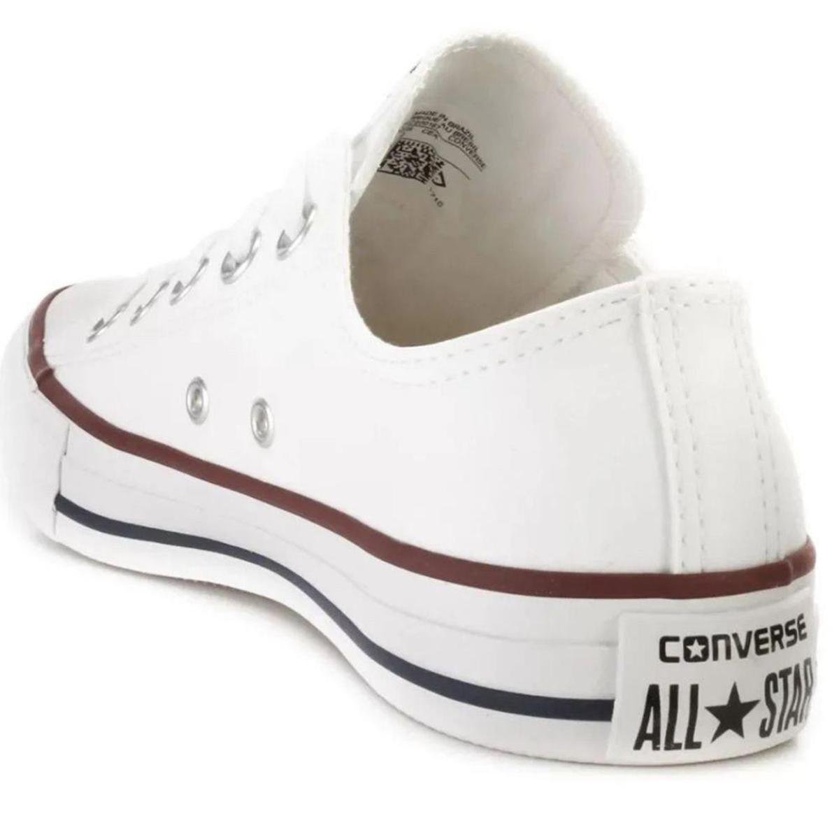 tênis converse chuck taylor all star couro branco