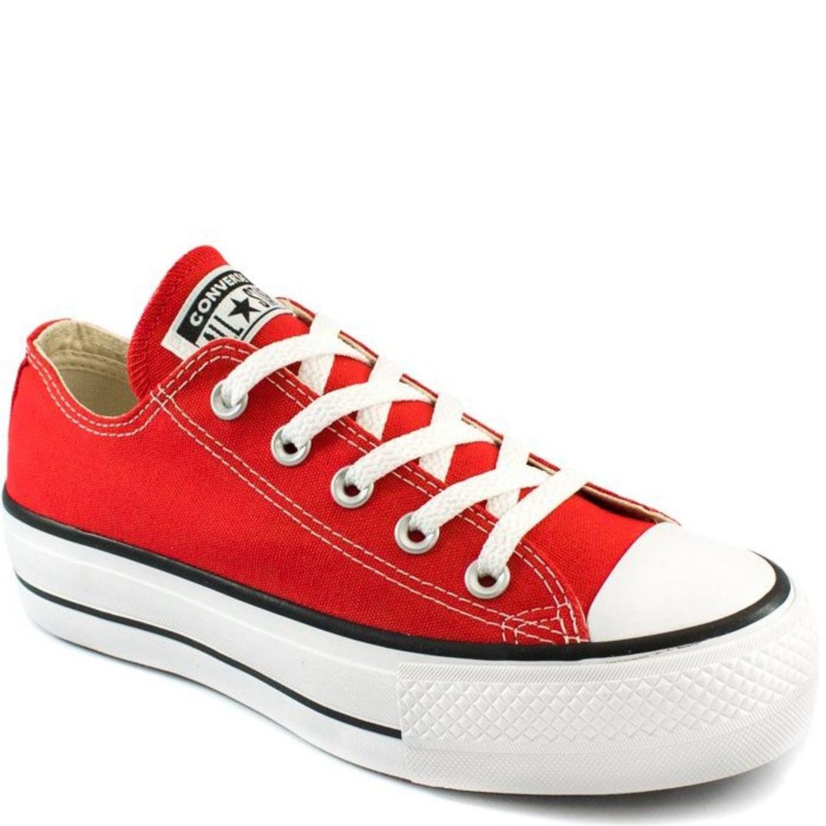 all star chuck taylor flatform vermelho