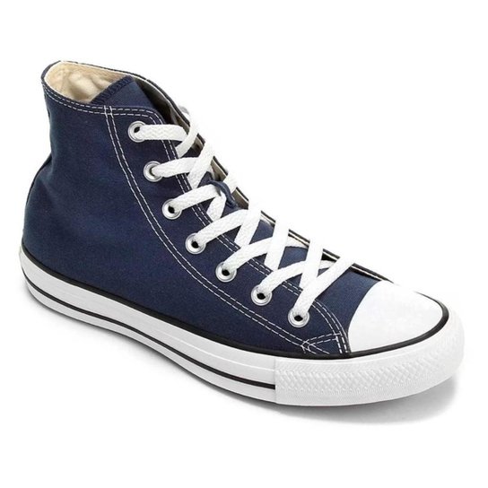 Tênis Converse Feminino Cano Alto Chuck Taylor All Star Hi - Marinho Menor preço em Tênis Converse Feminino Cano Alto Chuck Taylor All Star Hi - Marinho