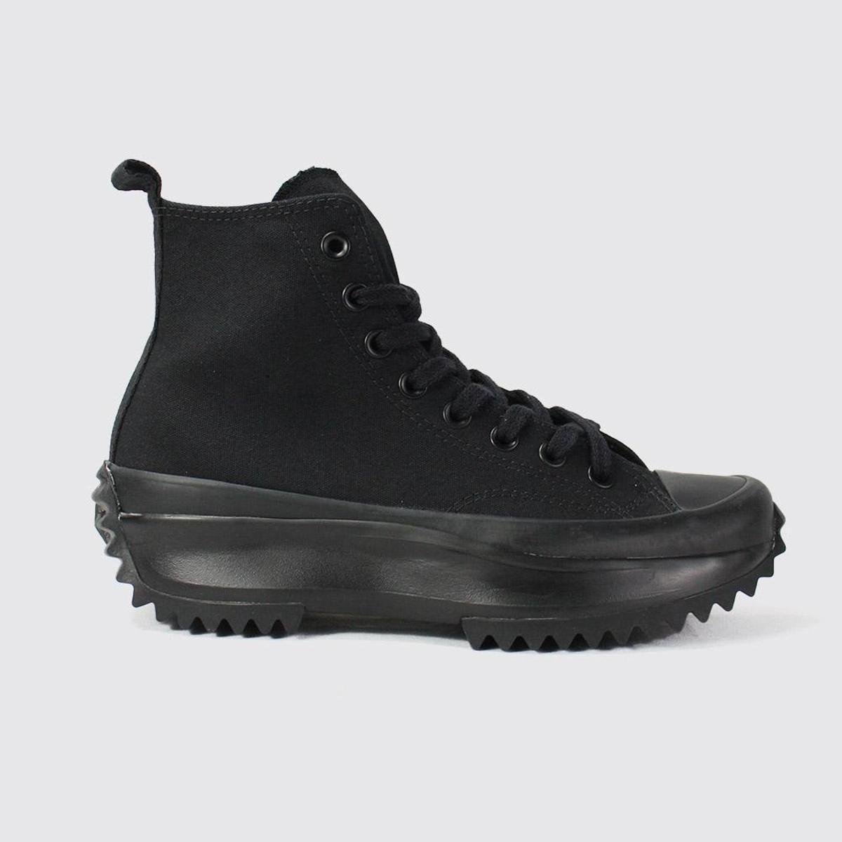 Tênis Converse Run Star Hike Hi Monochrome Dark Black Preto