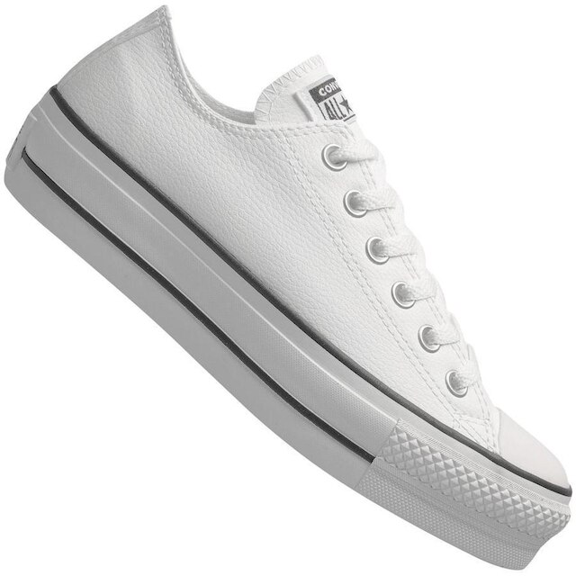 Tênis Converse Unissex Plataforma Sint - Branco e Preto - Branco é boa?