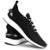Tenis Corrida Masculino Confortável Esporte Academia Caminhada Running Esportivo Leve Macio - Preto+Branco