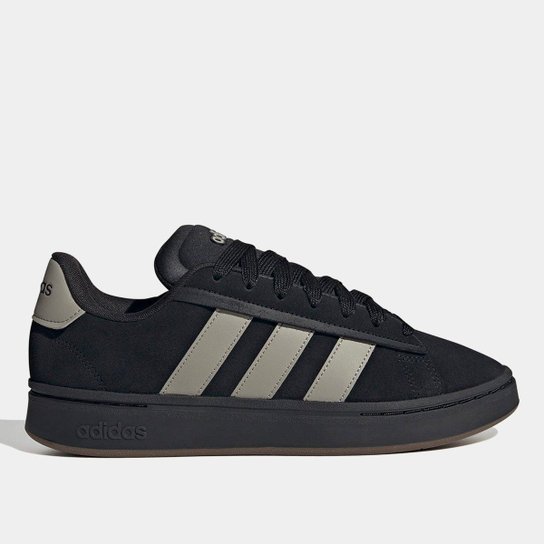 Tênis Couro Adidas Grand Court Alpha Masculino Preto+Cinza