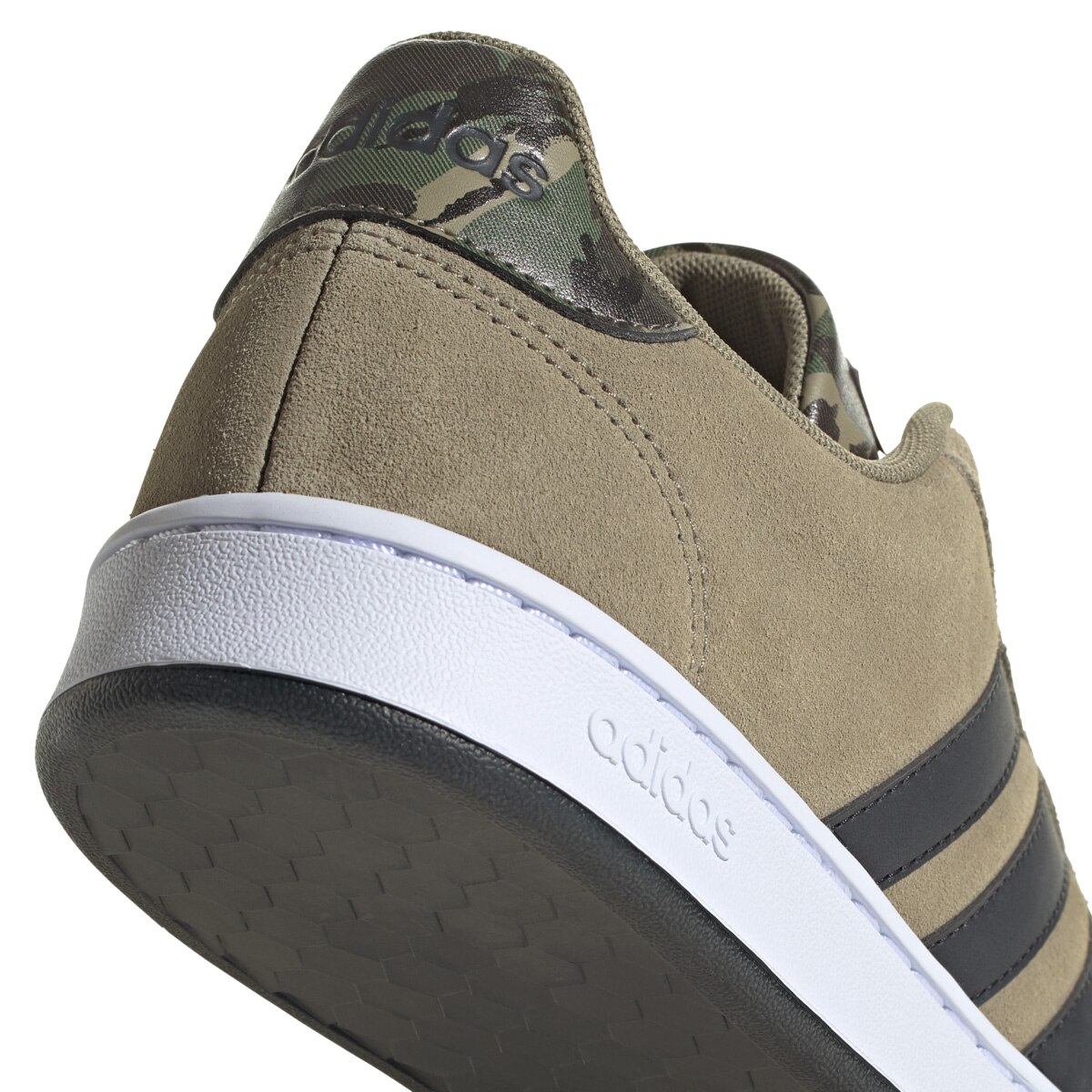 Tênis Couro Adidas Grand Court Camo Masculino - Verde Militar | Netshoes
