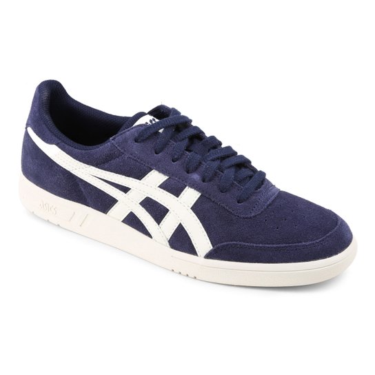Tênis Couro Asics Gel-Vickka Trs - Marinho+Bege Menor preço em Tênis Couro Asics Gel-Vickka Trs - Marinho+Bege