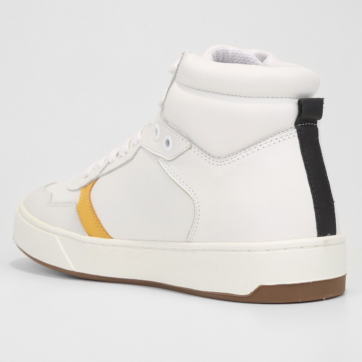 Tênis Couro Cano Alto Palito Calvin Klein Embossed Masculino