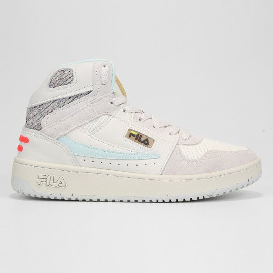 Tênis Couro Cano Médio Fila Acd Mid Green Pack Masculino - Azul+Laranja Menor preço em Tênis Couro Cano Médio Fila Acd Mid Green Pack Masculino - Azul+Laranja