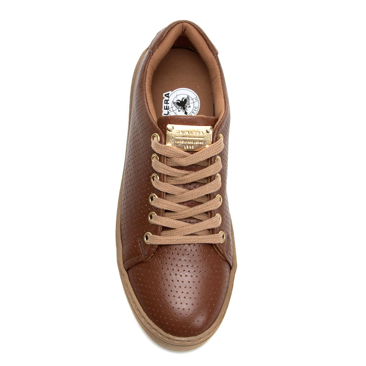 tenis couro cavalera marina
