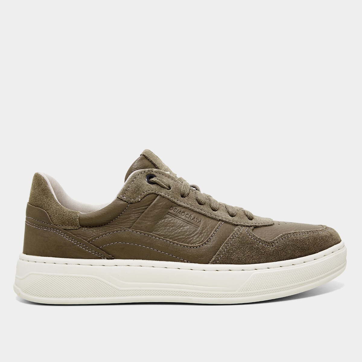 Tênis Couro Democrata Denim Casual Masculino