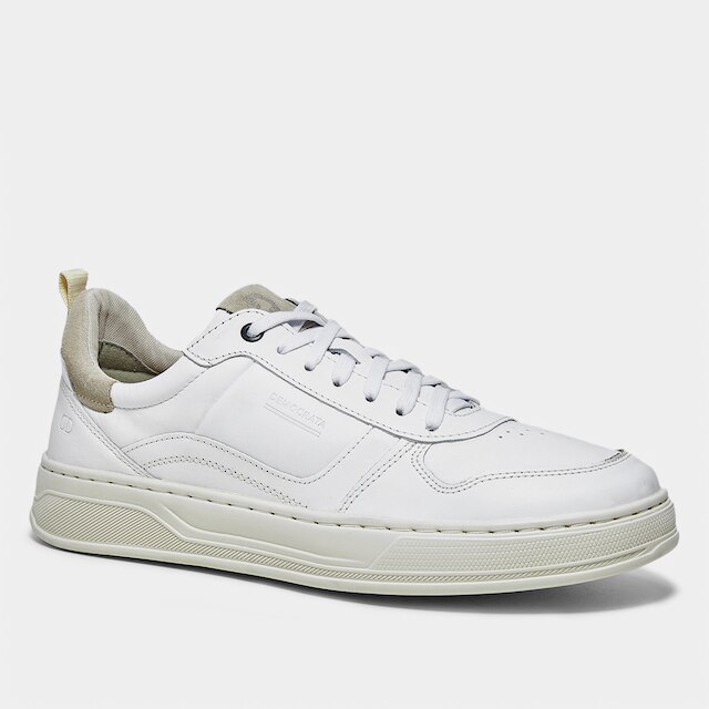 Tênis Couro Democrata Denim Casual Masculino