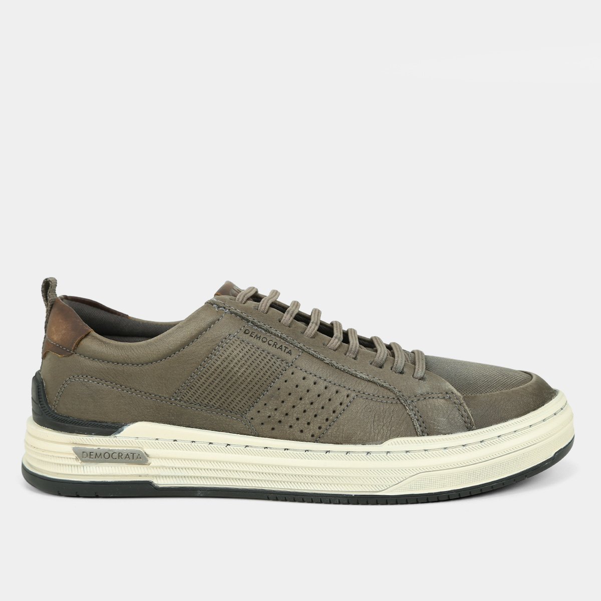 Tênis Couro Democrata Denim Mike Masculino