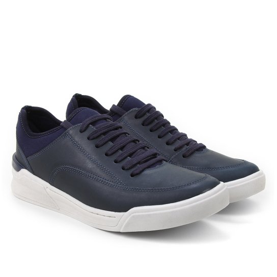 Tênis Couro Ecko Casual Masculino - Marinho