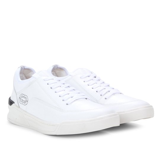 Tênis Couro Ecko Casual Masculino - Branco Menor preço em Tênis Couro Ecko Casual Masculino - Branco